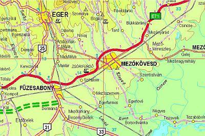 Stadtplan von Mezökövesd - Zsory Hotel Fit - Urlaub in Ungarn - Zsory Hotel Fit Mezökövesd - Wellnesshotel in Mezökövesd