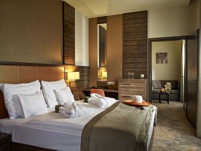 Elegantes Doppelbett Zimmer im Hotel Barack in Tiszakécske in Ungarn im Thermal und Heilbad Hotel - ✔️ Barack Thermal Hotel Tiszakécske ✔️ Spa Hotel Barack