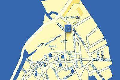 Stadtplan von Zentrum in Szekesfehervar - ✔️ Castrum Hotel**** Szekesfehervar - Castrum in Szekesfehervar